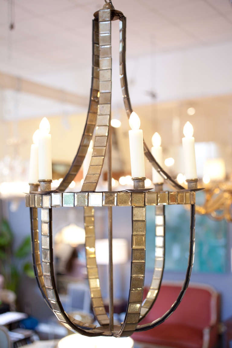 French Vintage Mirrored Chandeliers at 1stDibs
