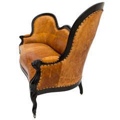 Canapé en cuir Louis Philippe