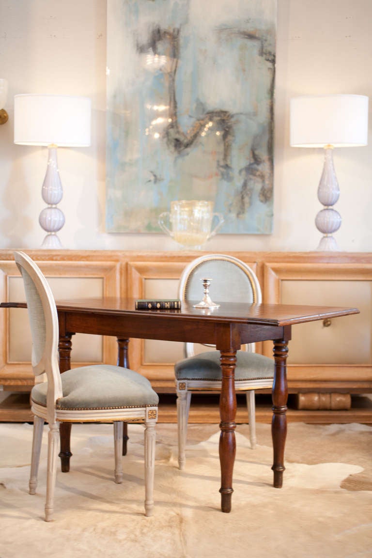 French Empire Walnut Farm Table