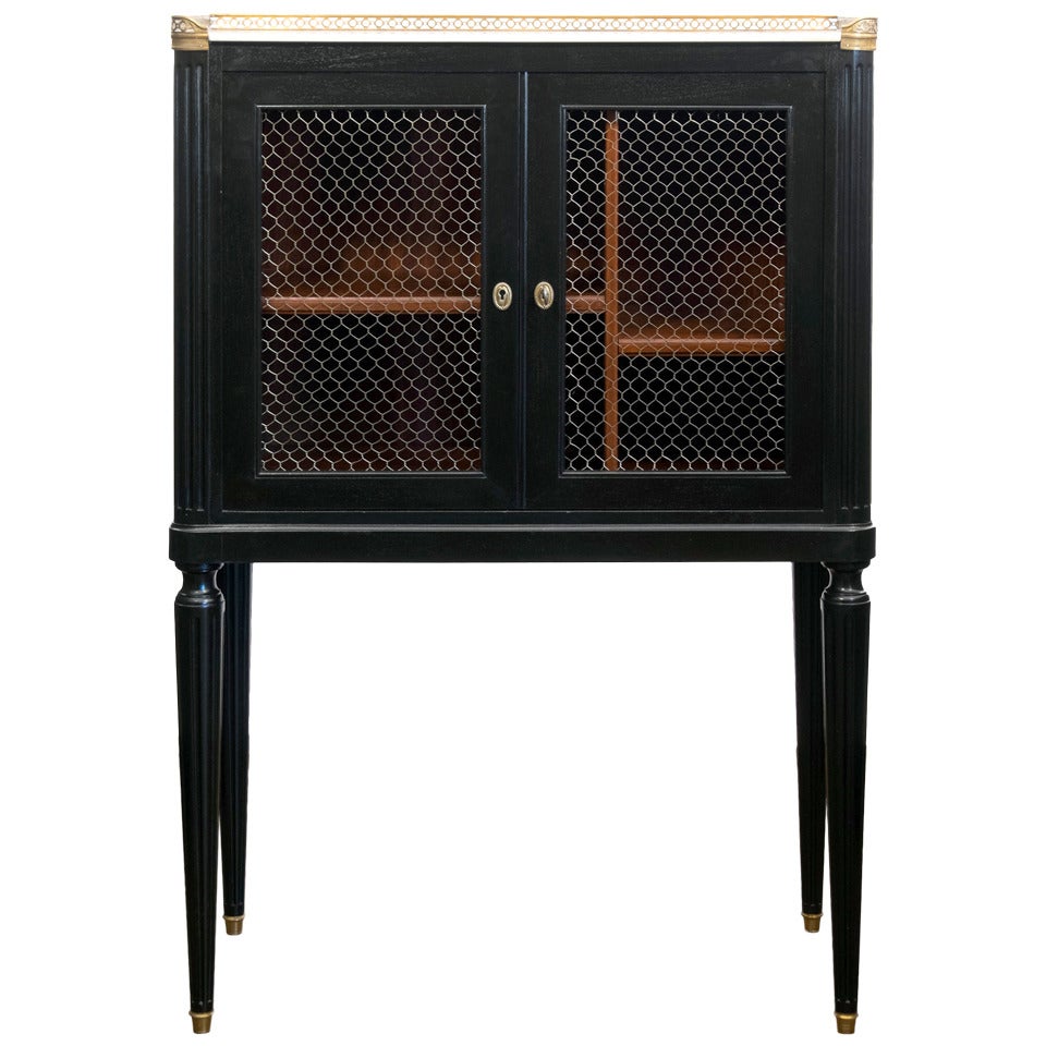 Louis XVI Marble-Top Bookcase