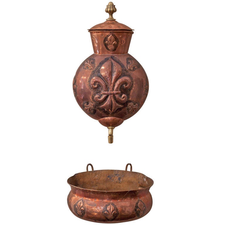 18th Century "Bourbon" Copper Wall Fountain at 1stDibs