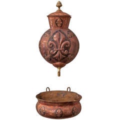 18th Century "Bourbon" Copper Wall Fountain