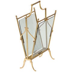 Maison Charles Gilt Brass Magazine Stand