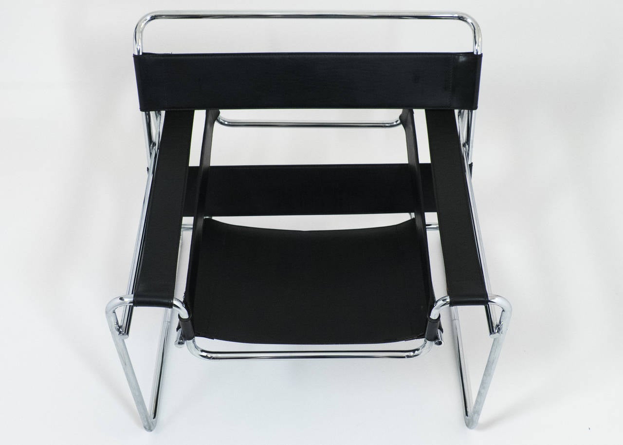 chrome and leather chairs