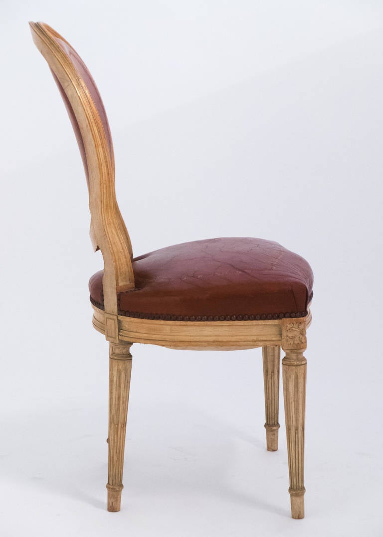 19th Century Stunning French Louis XVI Set of Six Dining Chairs, circa 1880s
