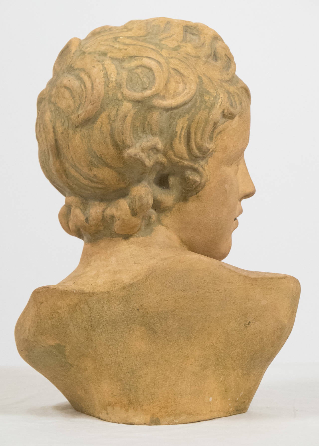 French Antique Bust of Adonis In Good Condition In Austin, TX