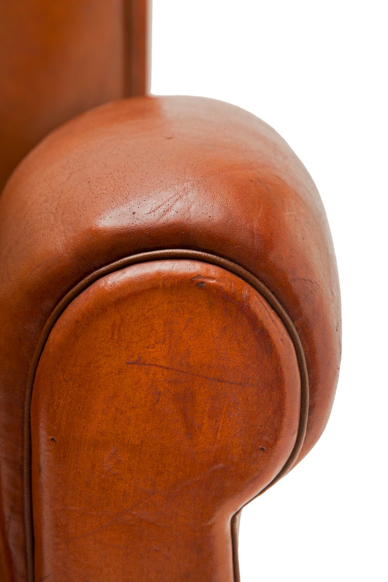 Art Deco Lambskin Leather Club Chair 4