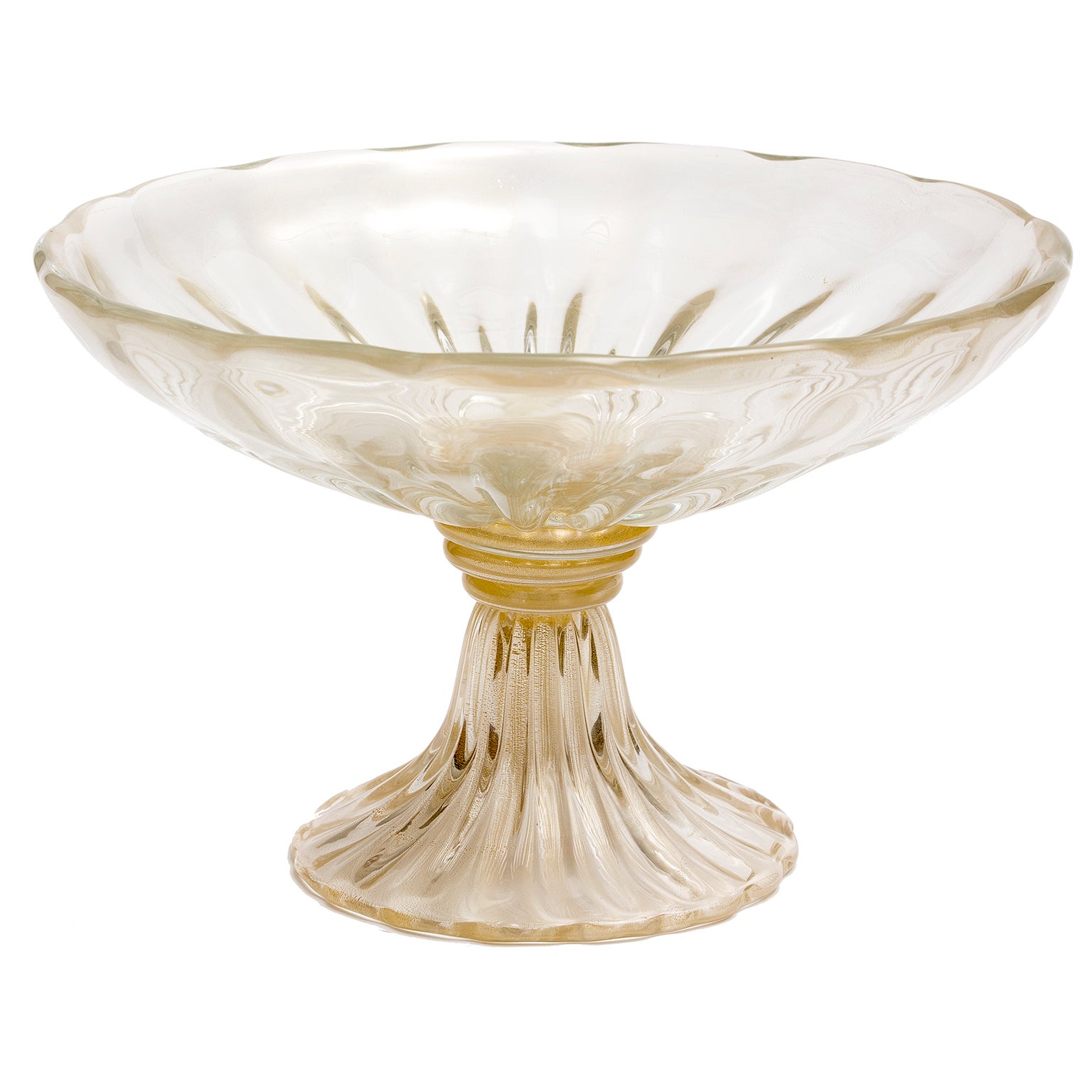 Murano "Avventurina" Glass Centerpiece Bowl
