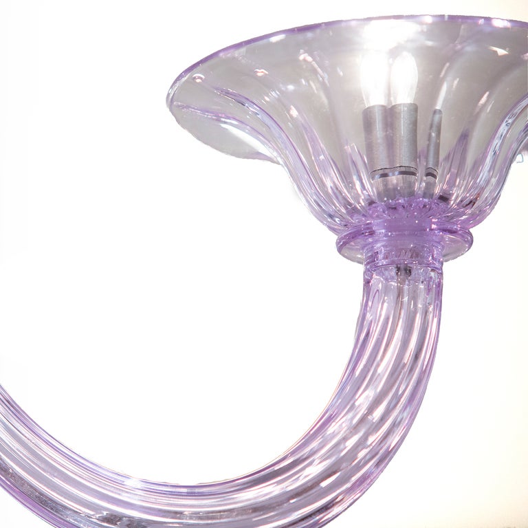 Lilac Murano Glass Chandelier At 1stdibs Lilac Murano Glass Chandelier For 3