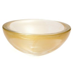 Hand Blown Murano "Avventurina" Glass Bowl