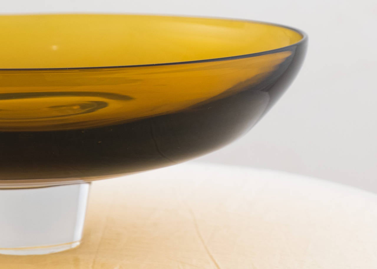 Murano Amber Glass Bowl 2