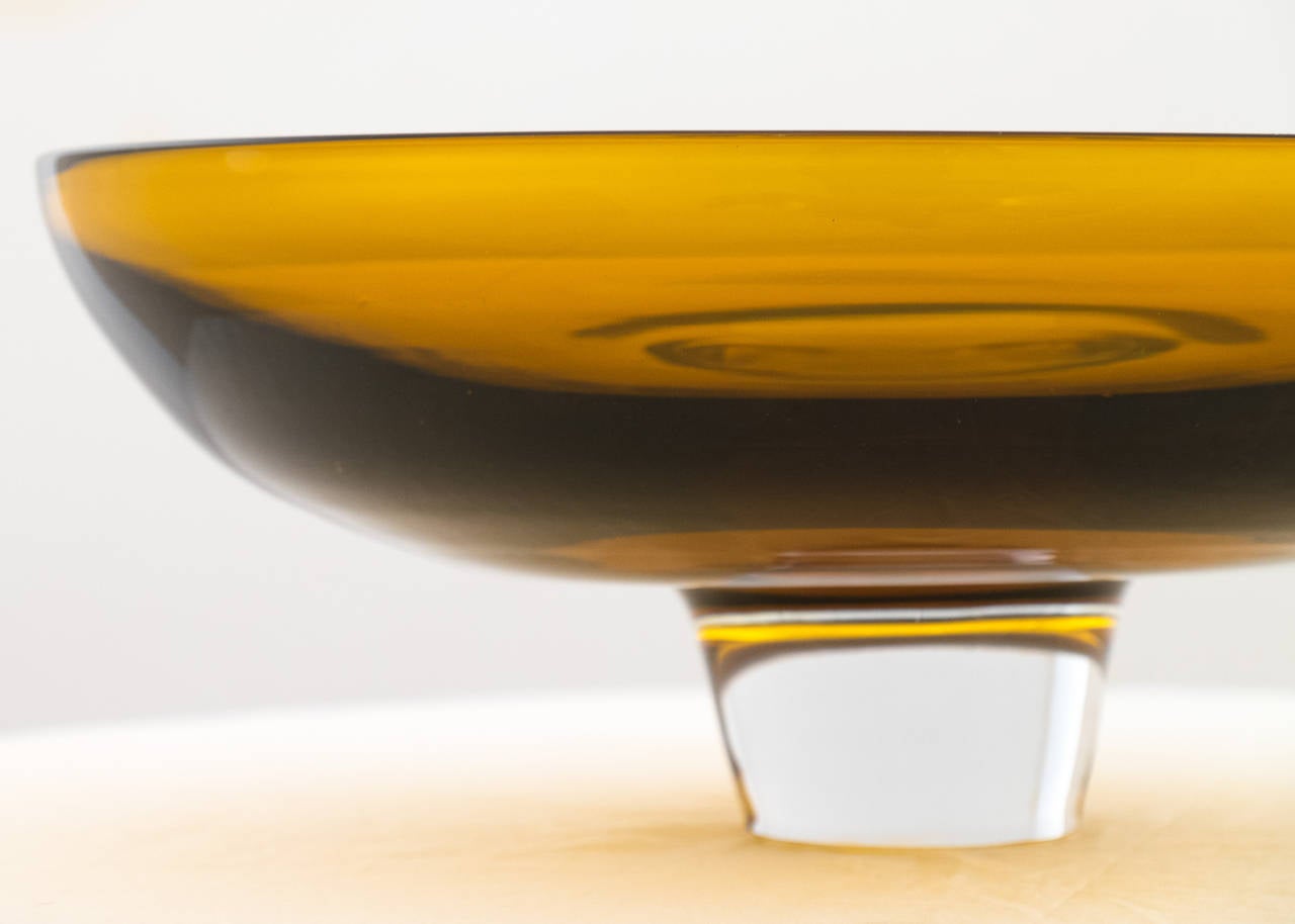 Murano Amber Glass Bowl 3