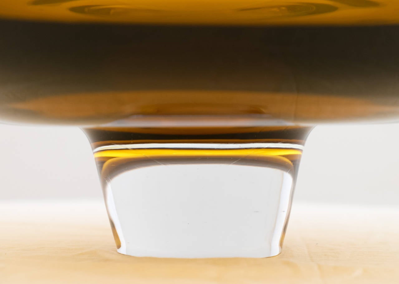 Murano Amber Glass Bowl 4