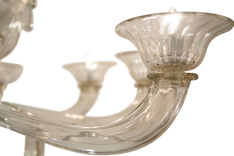Contemporary Murano Glass Chandelier by Salviati For Sale