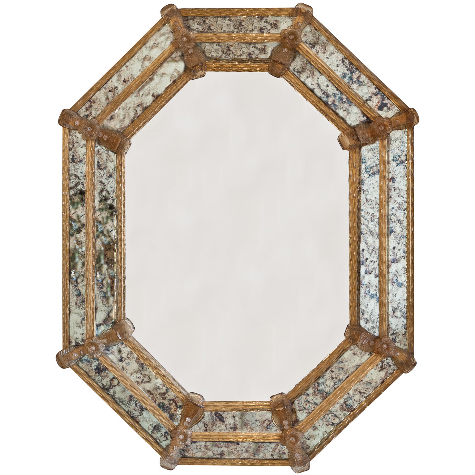 Octagonal Venetian Glass Mirror