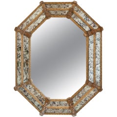Antique Octagonal Venetian Glass Mirror