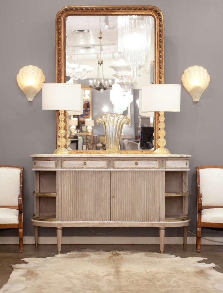 Louis XVI Carrara Marble Top Buffet