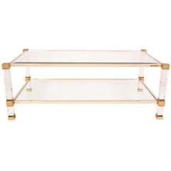 Pierre Vandel Table basse en lucite