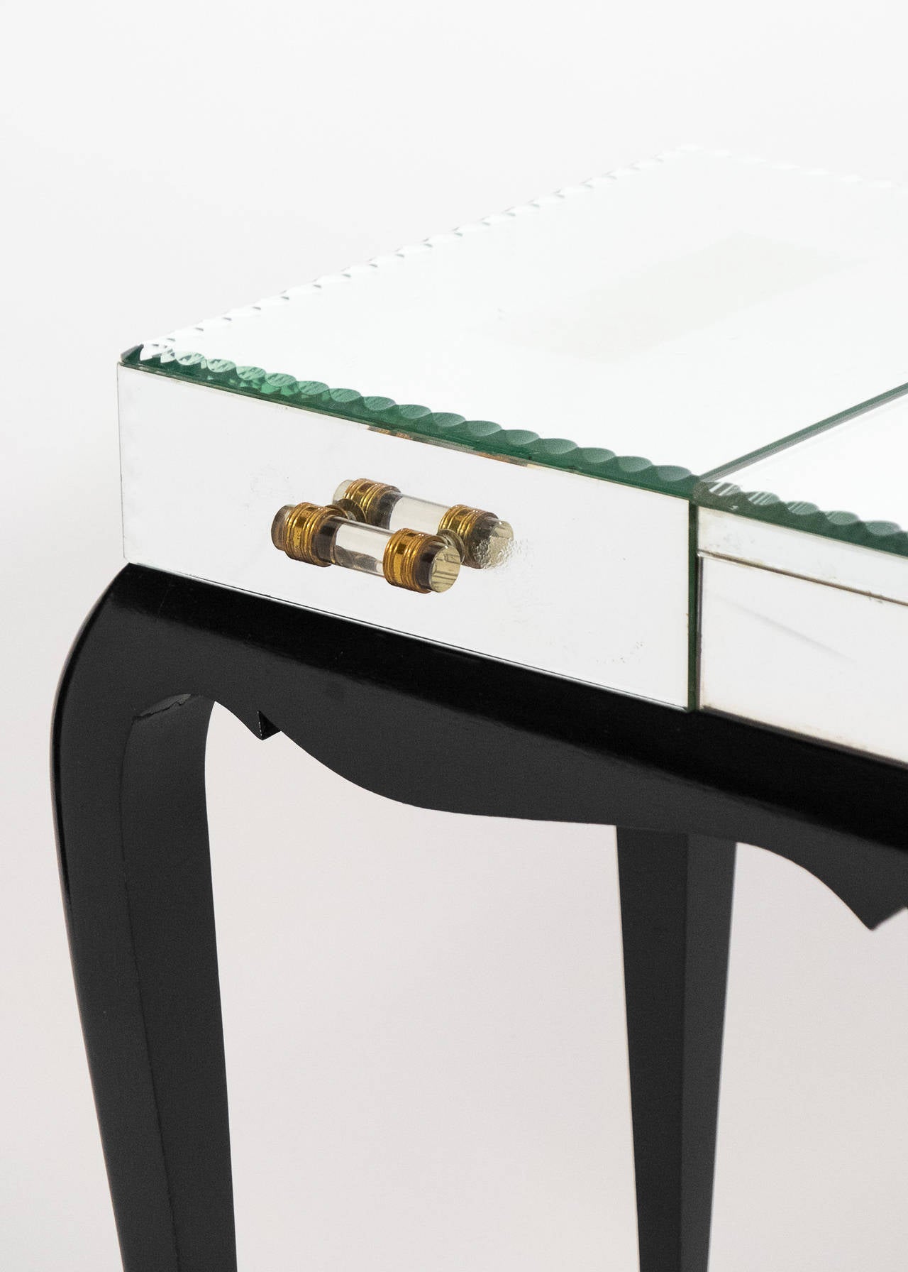 French Art Deco Mirrored Vanity Table at 1stDibs