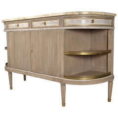 Louis XVI Carrara Marble Top Buffet