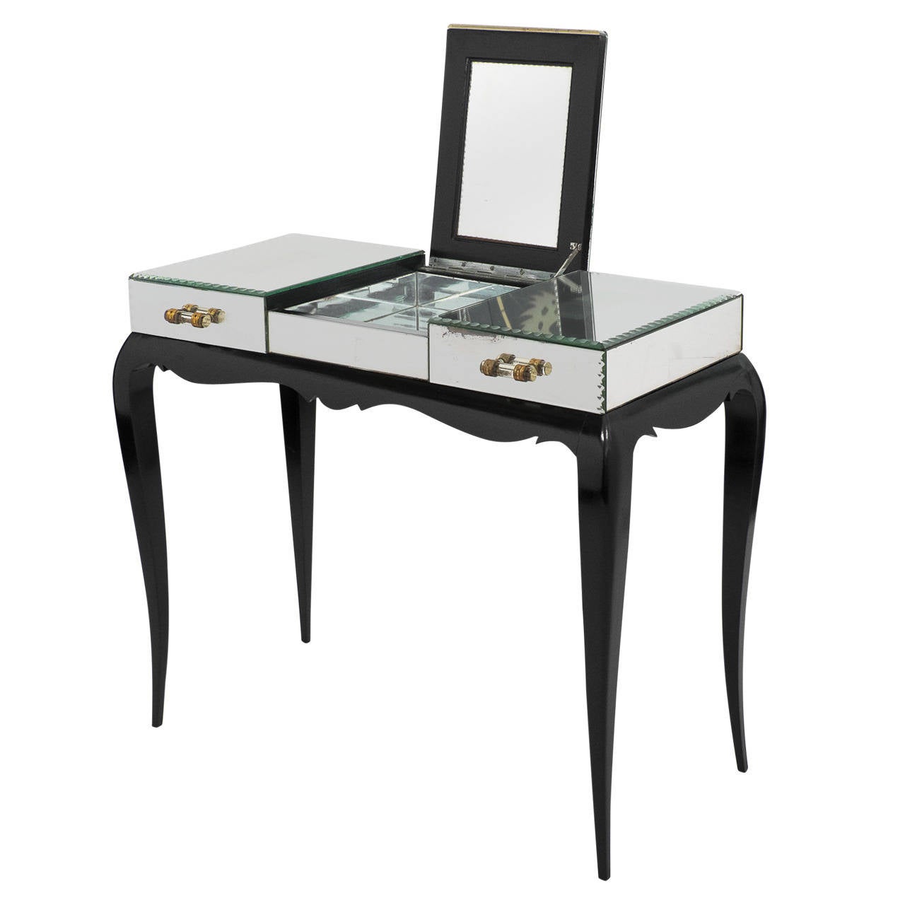 French Art Deco Mirrored Vanity Table at 1stDibs