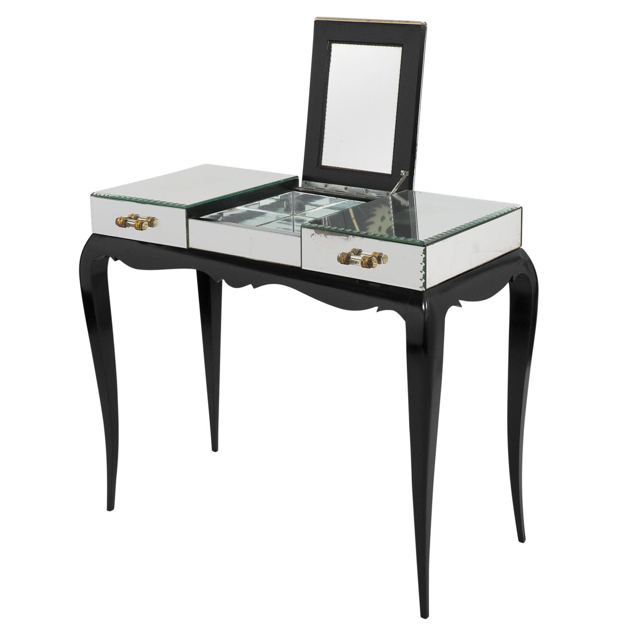 French Art Deco Mirrored Vanity Table