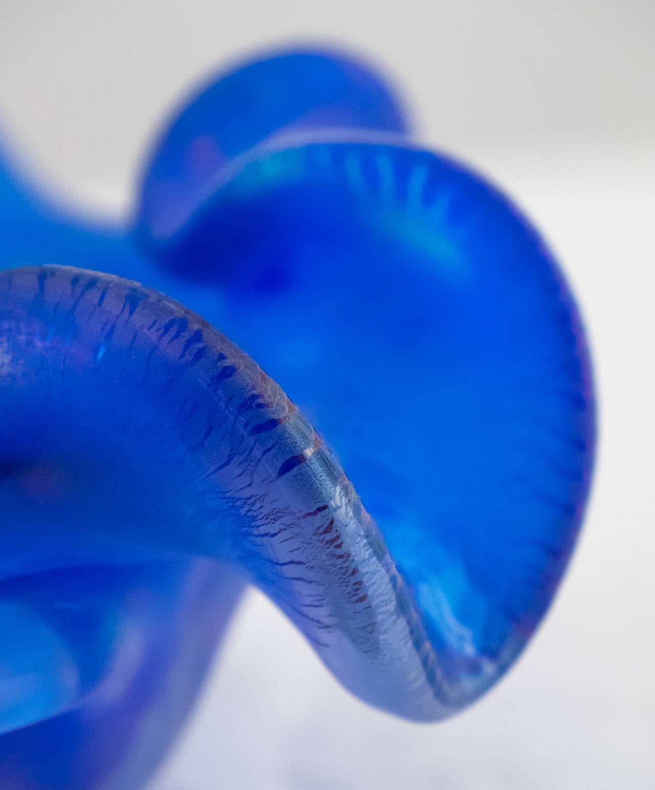 Iridescent Blue Murano Glass Bowl 3