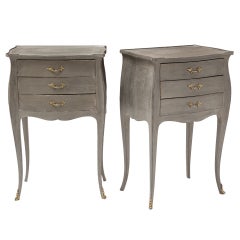 Pair of Louis XV Painted Rosewood Night Stands