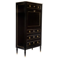 Louis XVI Carrara Marble Top Secretary