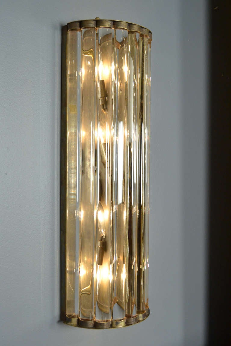 glass tube wall sconce