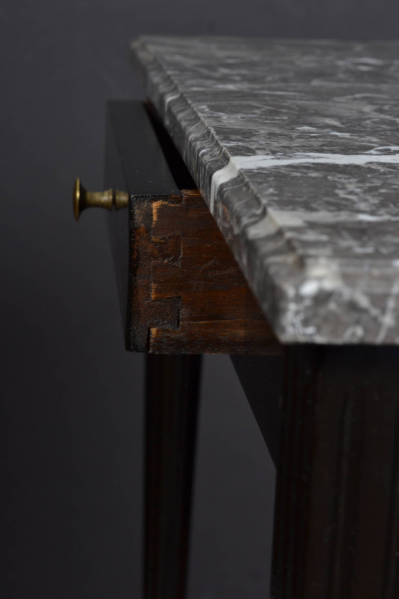 Antique Louis XVI Console Table with Marble Top 1