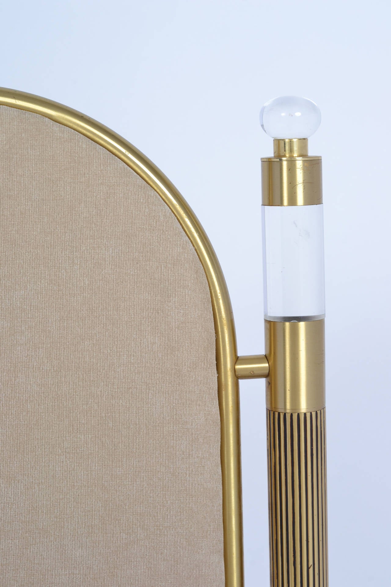 Maison Valenti Brass and Lucite Dining Chairs 2