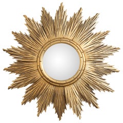Spanish Convex Gilt Sunburst Mirror