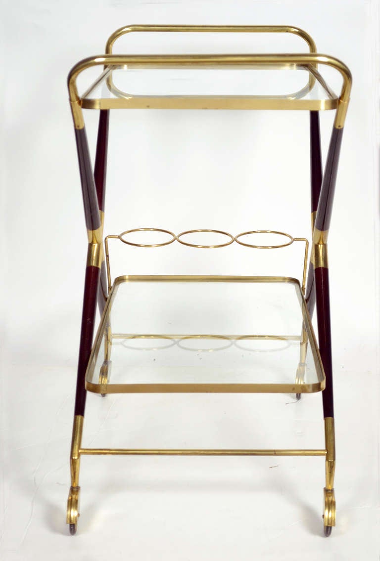 Italian Vintage Bar Cart by Cesare Lacca 1