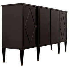 French Neoclassic Ebonized Buffet in the Manner of Jansen
