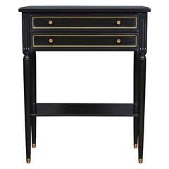 Louis XVI Ebonized Side or Console Table