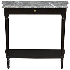 Antique Louis XVI Console Table with Marble Top