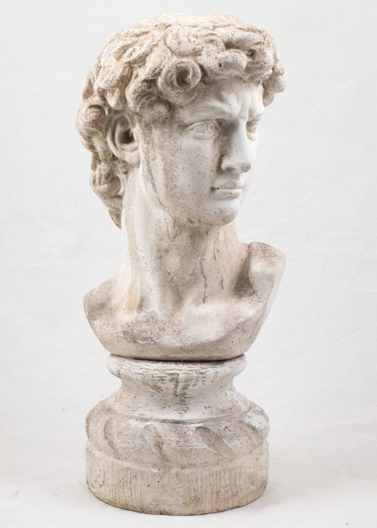 Neoclassical Revival French Vintage Bust of David