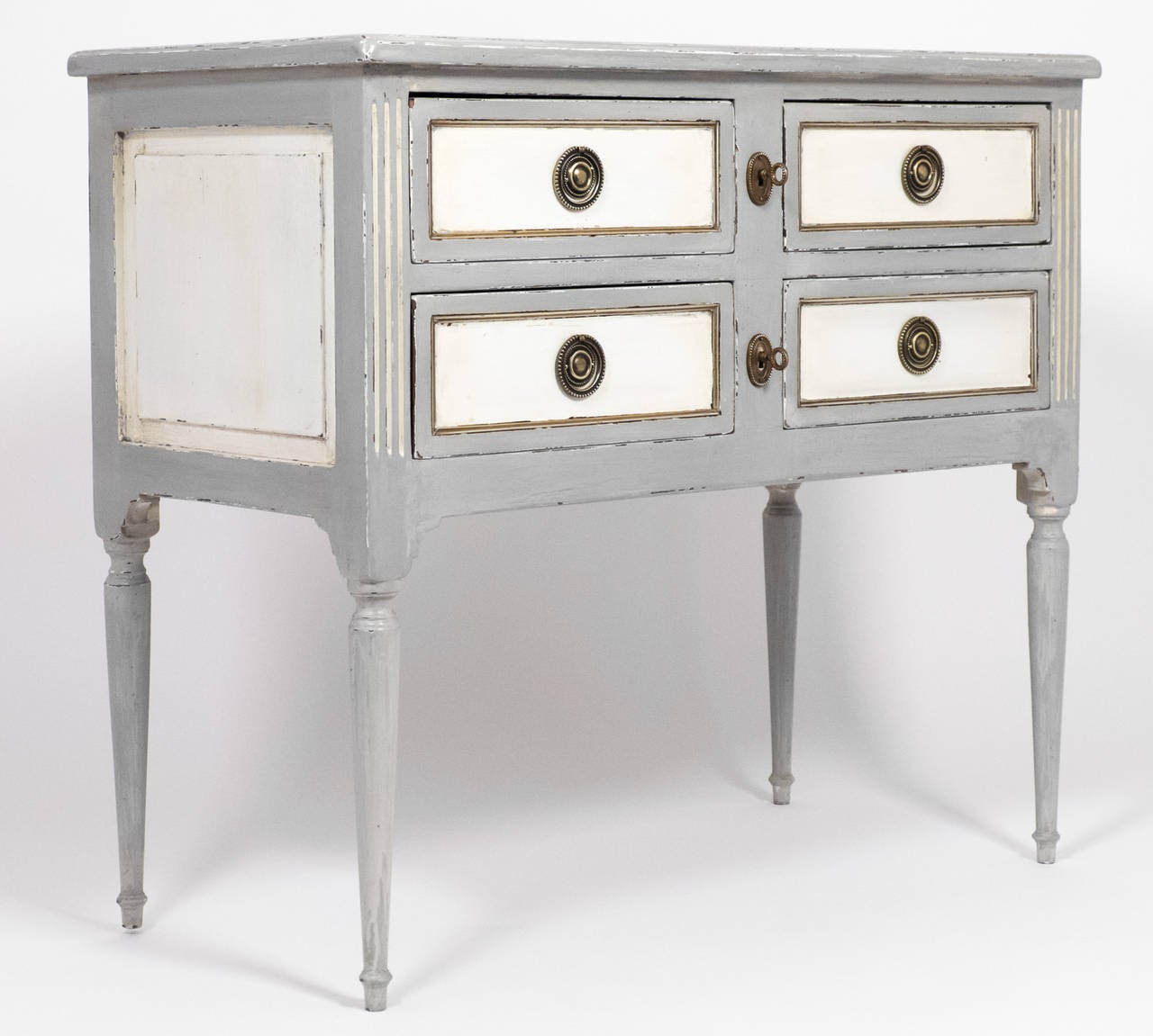French Louis XVI Painted Chest of Drawers at 1stdibs