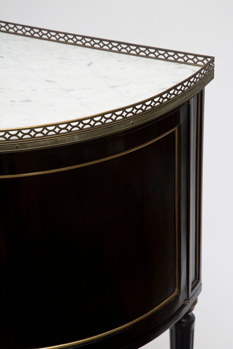 Louis XVI Carrara Marble Top Console 1