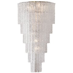 Murano "Cristallo" Glass 6 Tier Chandelier