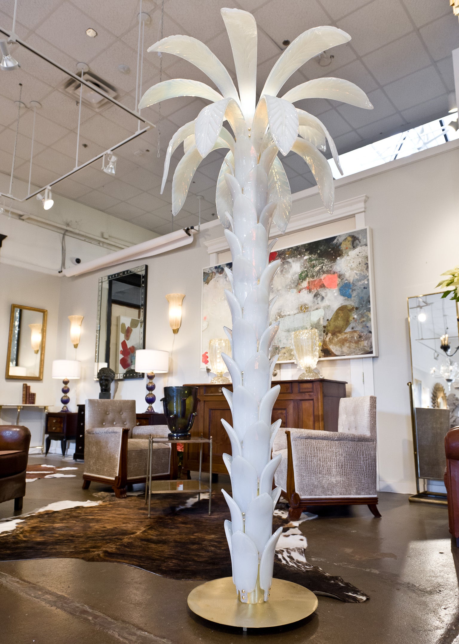 Murano Glass Palm Tree Floor Lamp by Mazzucato