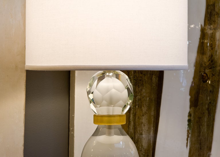 Modern Pair of Murano Glass Table Lamps For Sale