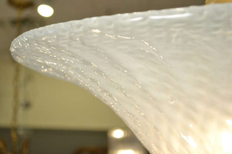 Contemporary Murano Opaline Glass Ceiling Fixture For Sale