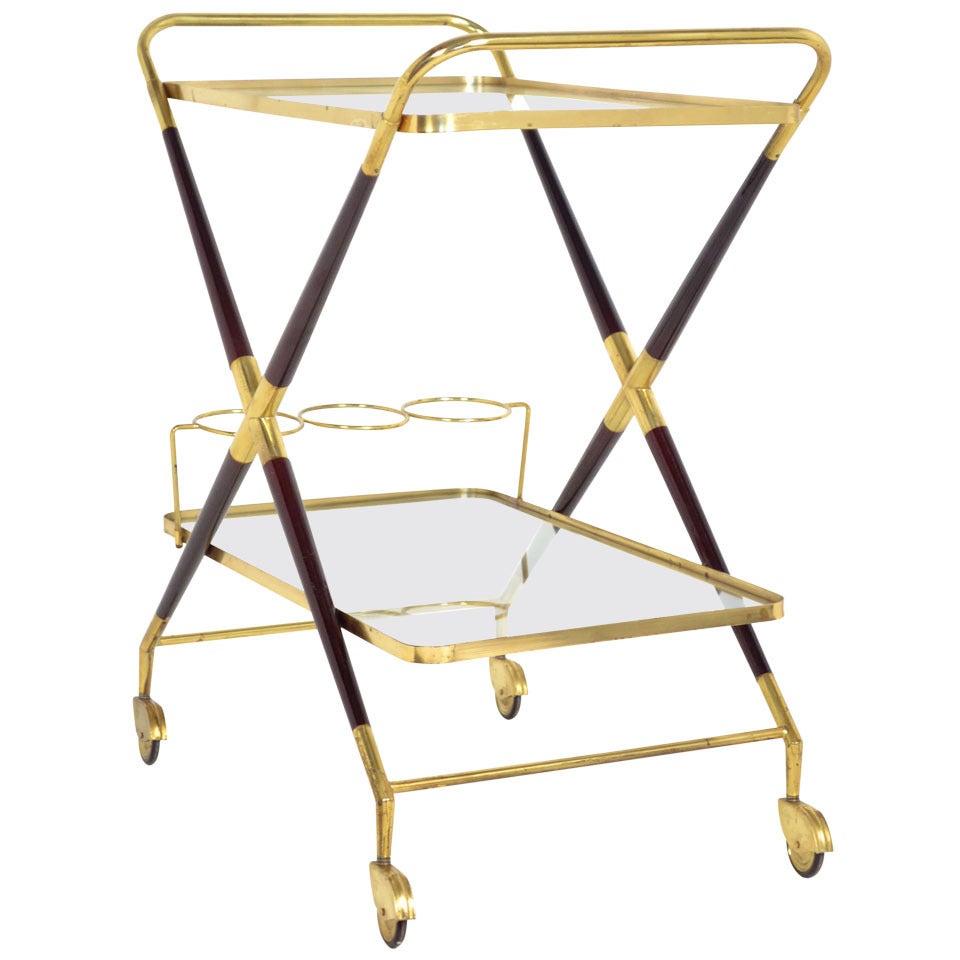 Italian Vintage Bar Cart by Cesare Lacca