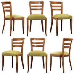 Art Deco French Jules Leleu Style Dining Chairs