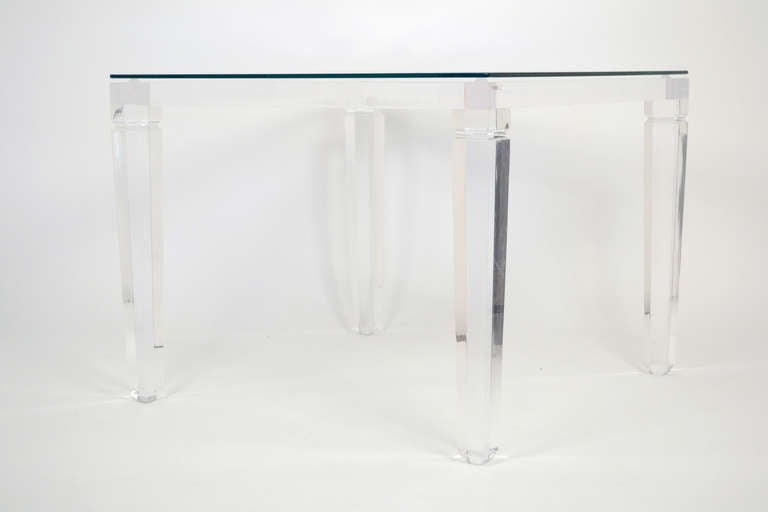 Table de jeu italienne en lucite Bon état à Austin, TX