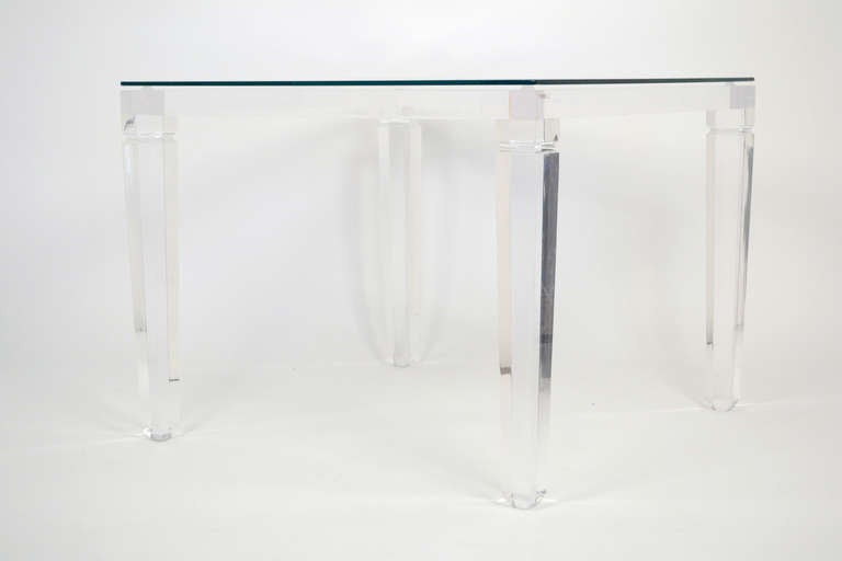 Mid-Century Modern Italian Vintage Lucite Game Table