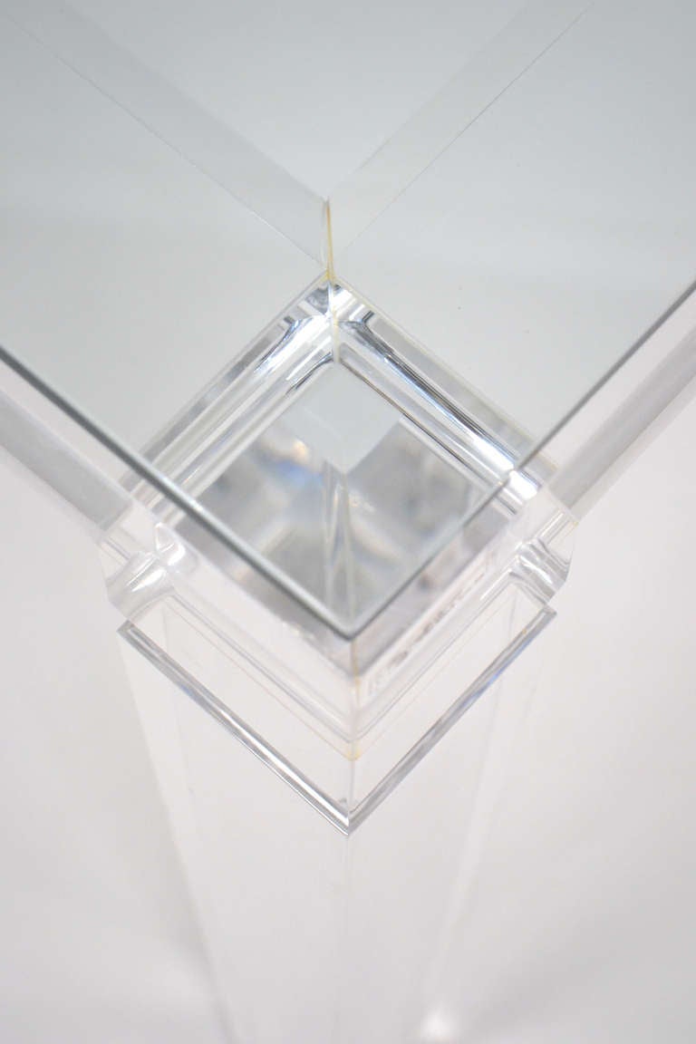 Lucite Table de jeu italienne en lucite