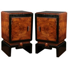 Pair of Italian Art Deco Period Night Stands